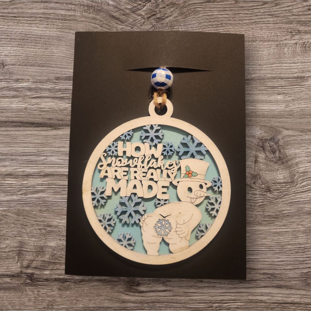 Small Town Shop How Snowflakes Are Really Made Ornament