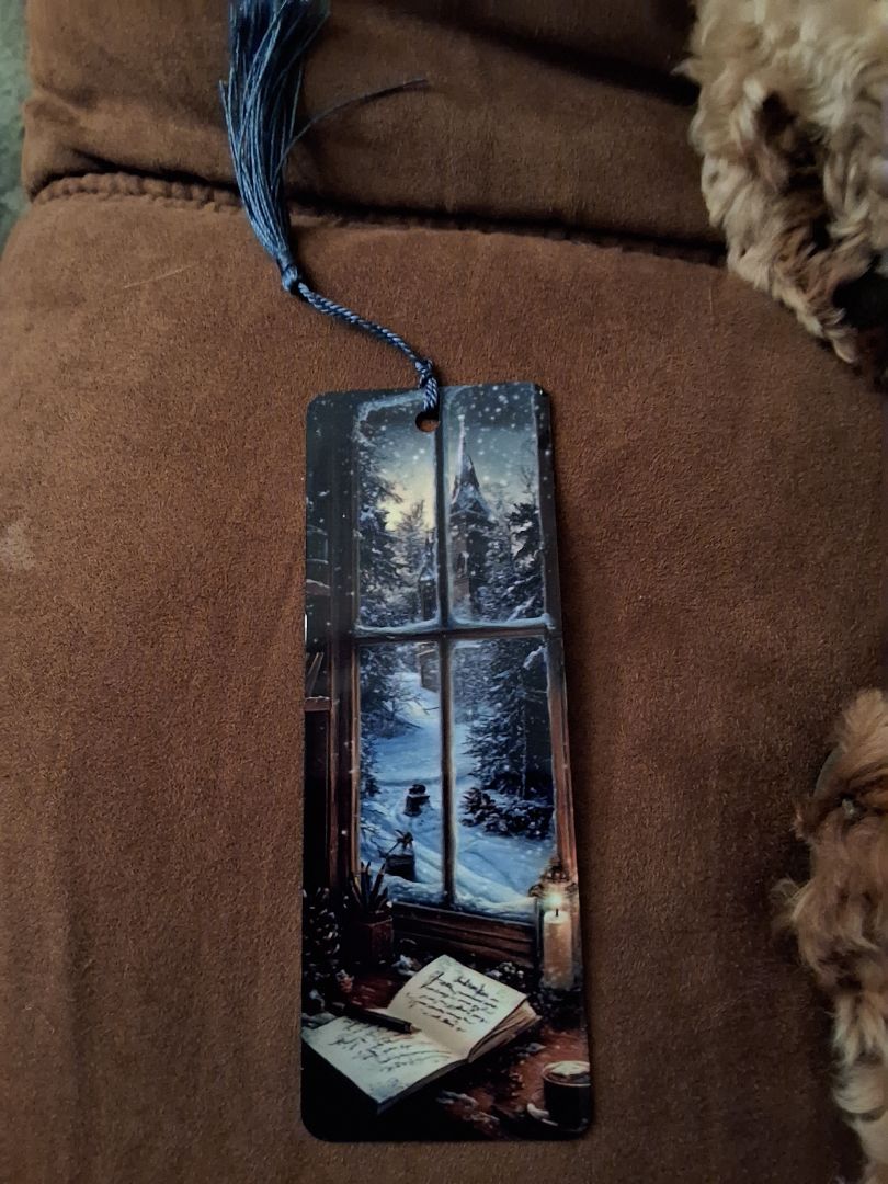 Winter Bookmark Window winter scene, 2 x 5.5"