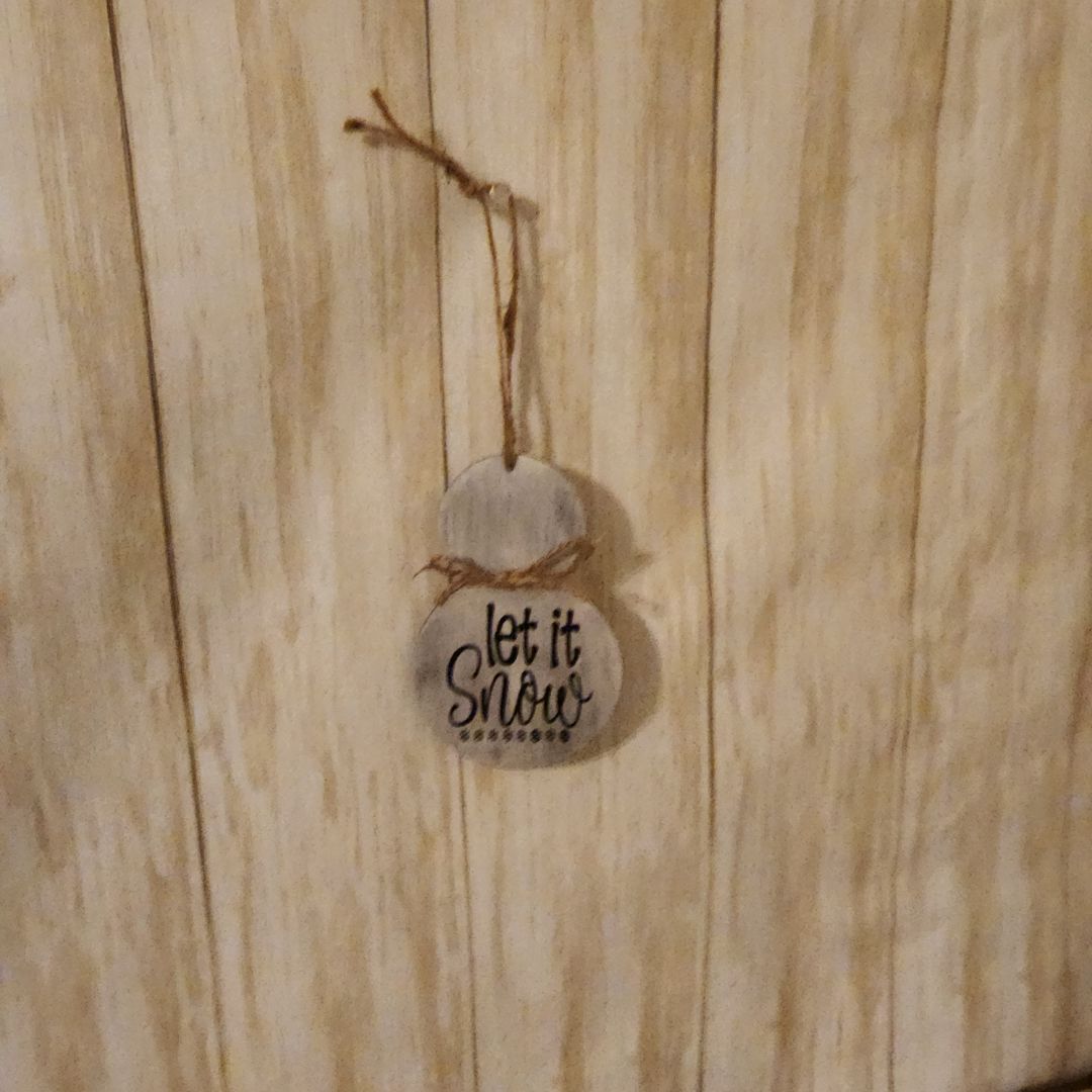 Small Town Shop Rustic Snowman Ornament