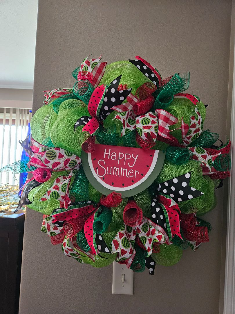 Watermelon Wreath Watermelon, 16in