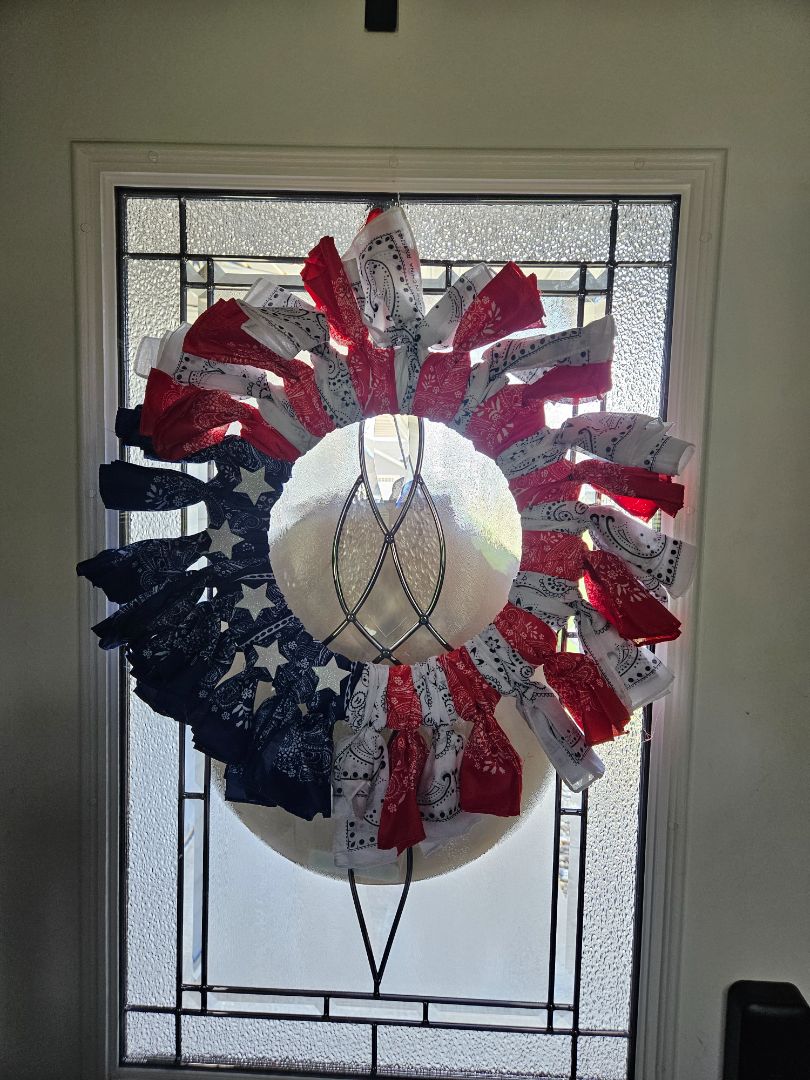 Wreath Bandana flag wreatg, 14in