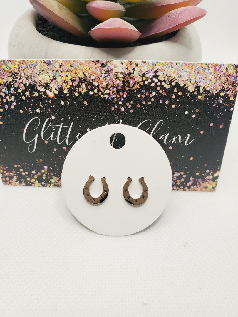 Silver Glitter N Glam Earrings