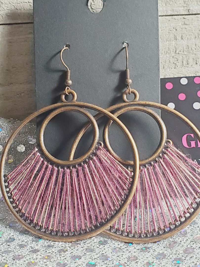 Purple Glitter N Glam Earrings