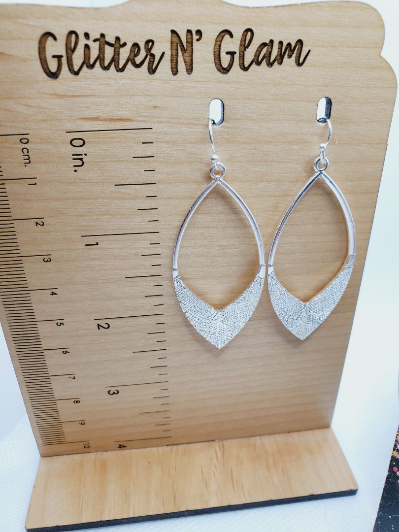 Silver Glitter N Glam Earrings