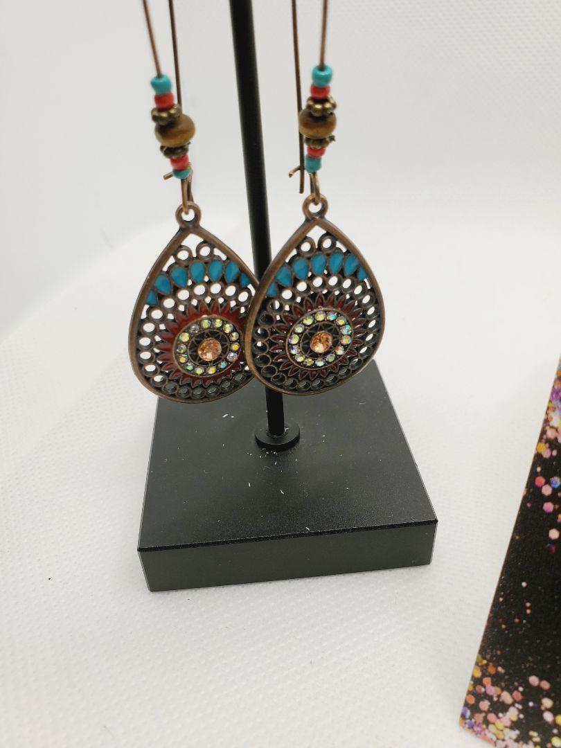 Multicolored Glitter N Glam Earrings