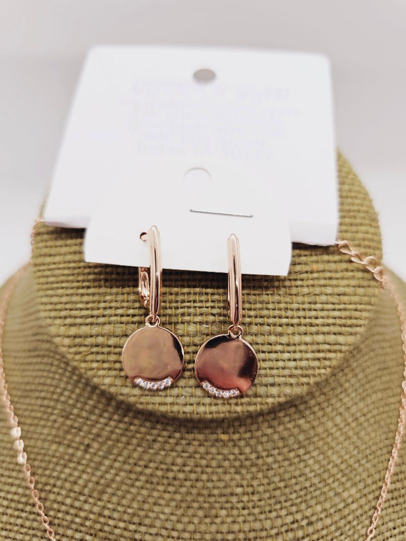 Rosegold Glitter N Glam Necklace set