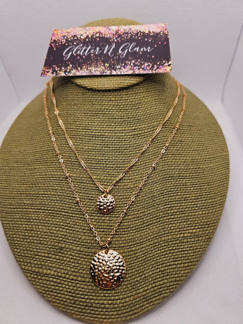 Gold Glitter N Glam Necklace