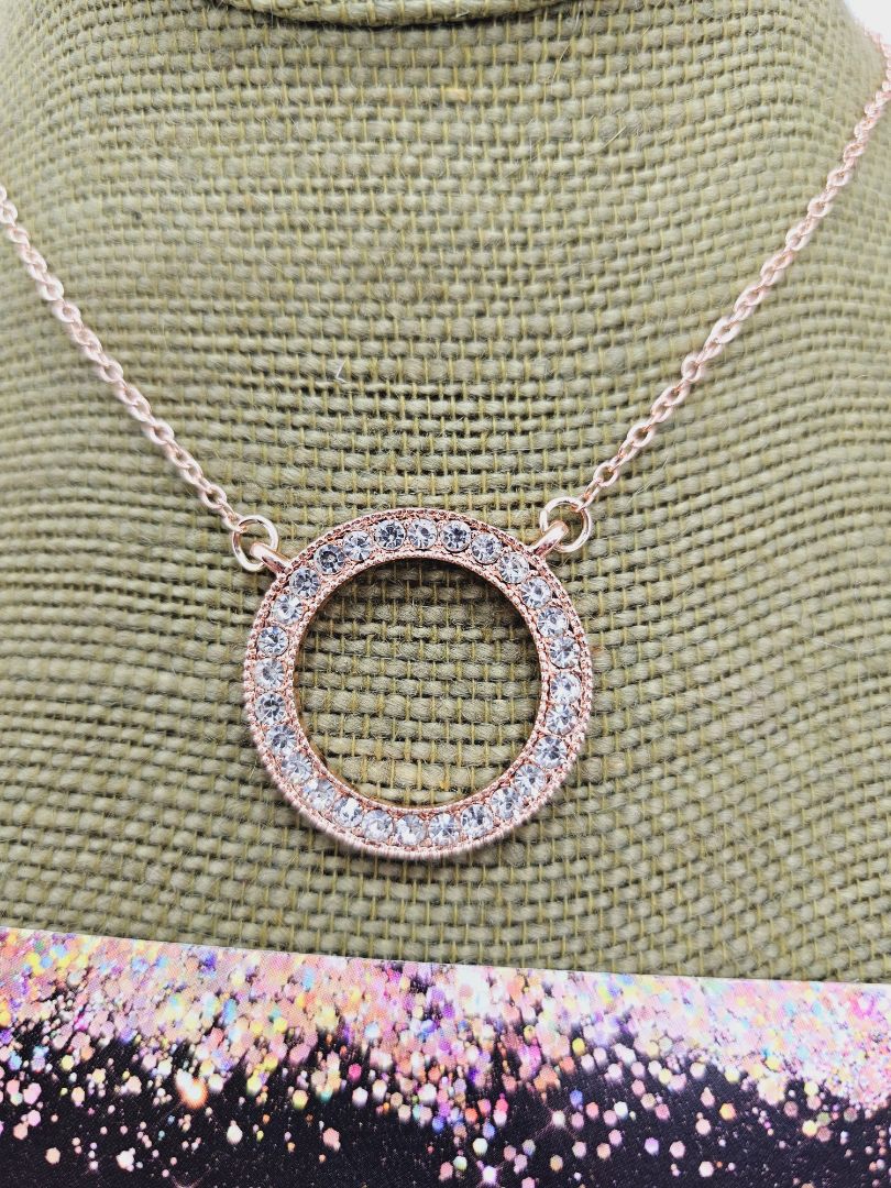 Rosegold Glitter N Glam Necklace