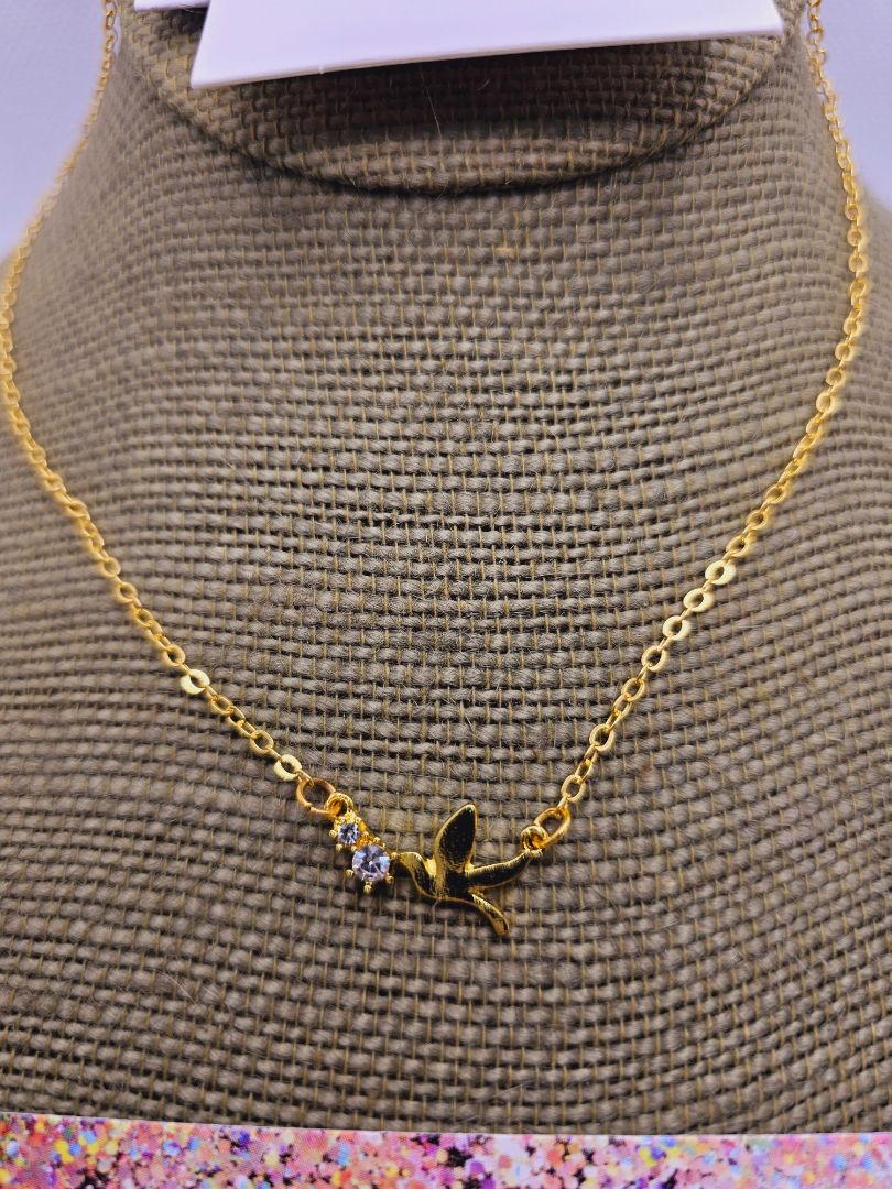 Gold Glitter N Glam Necklace