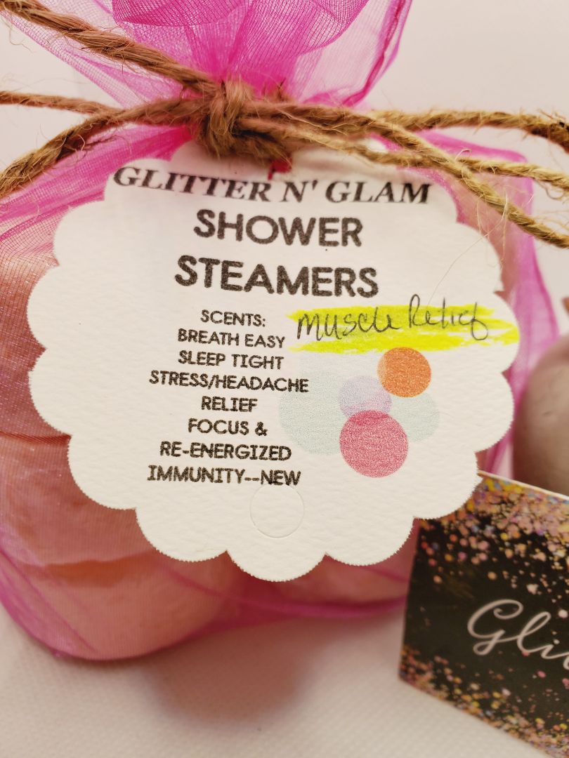 Blue Glitter N Glam Shower Steamers