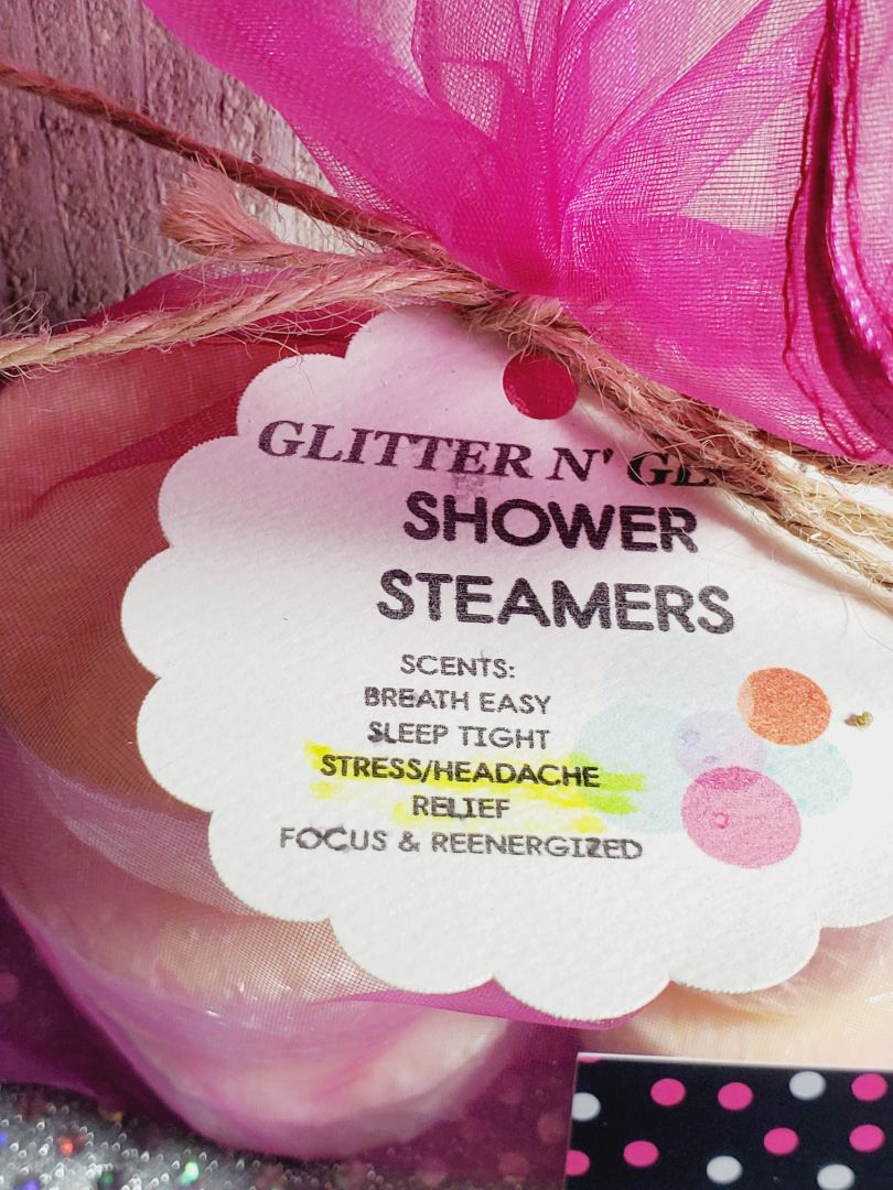 Yellow Glitter N Glam Shower Steamers