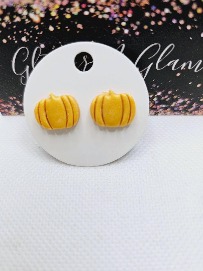Glitter N Glam 1878 Polymer Clay Orange Pumpkin