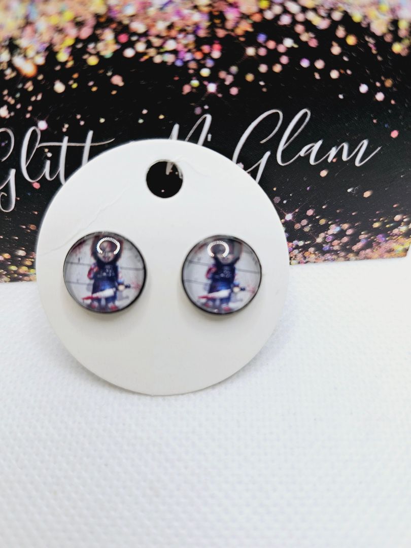Glitter N Glam 1920 Chucky Stud Earrings