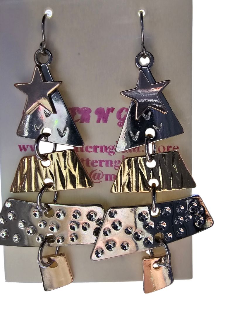 Glitter N Glam 2507 Silver, Gold and Rosegold Christmas Trees