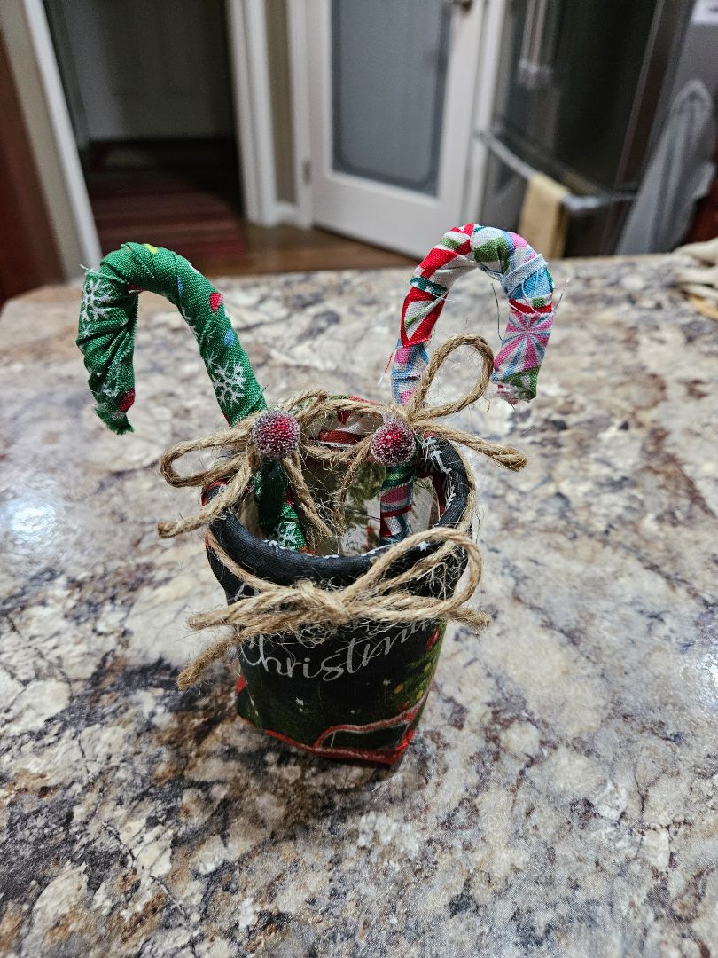 Fabric candy canes
