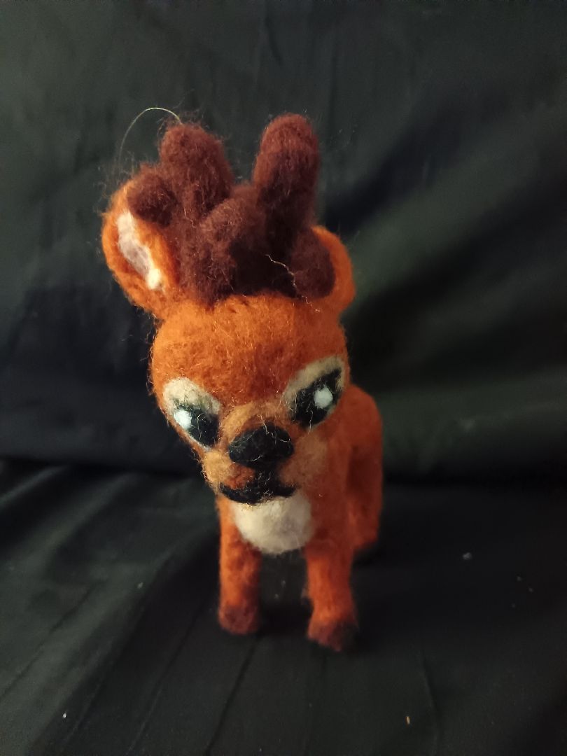 Reindeer needle felt wool, 6", Kat’s Creations