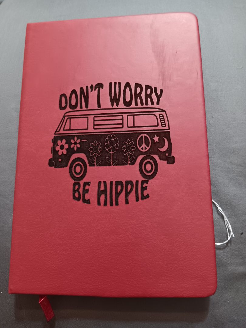 Don't worry Journal, 6x8,Red, Kat’s Creations