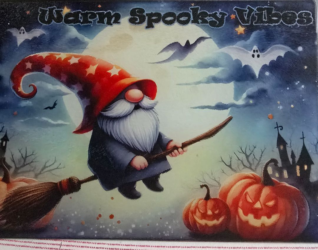 Halloween Cutting board Marsha's Craftswarm spooky vibes, 11 x 8