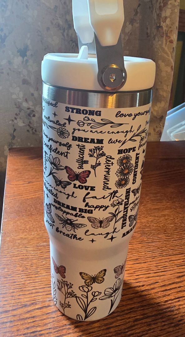 Tumbler Just Breathe, 30 oz