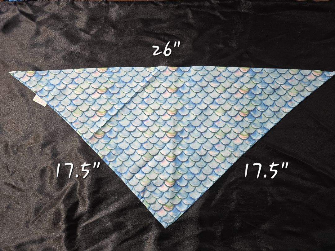 Fish Print Bandana, One Size
