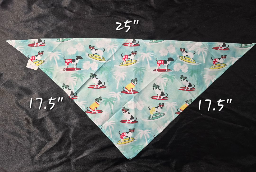 Surfing Dog Bandana, One Size
