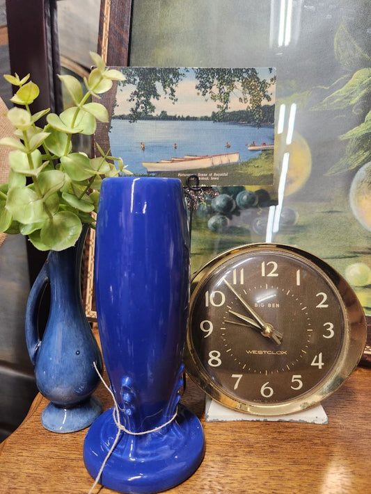 Vintage Blue Fiesta Bud Vase