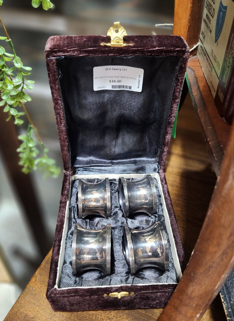 Art Deco Silver Plate Napkin Rings