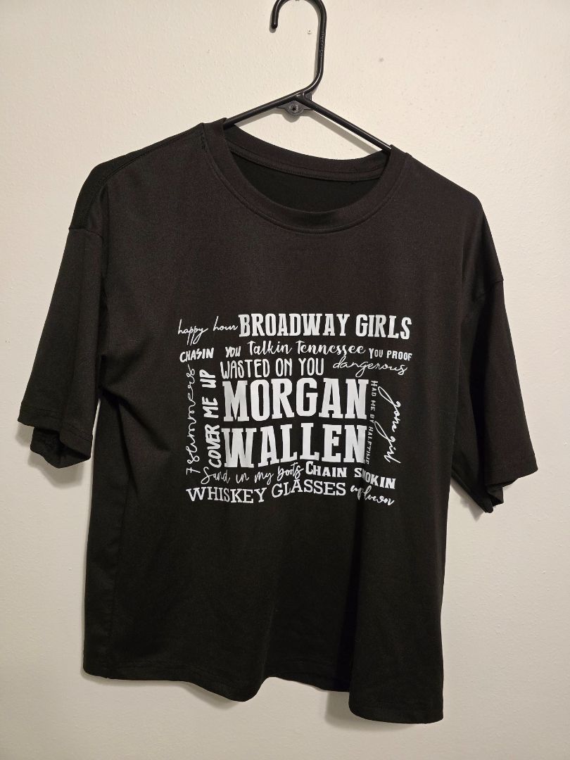 Black Oversized M. Wallen Tee, XSmall