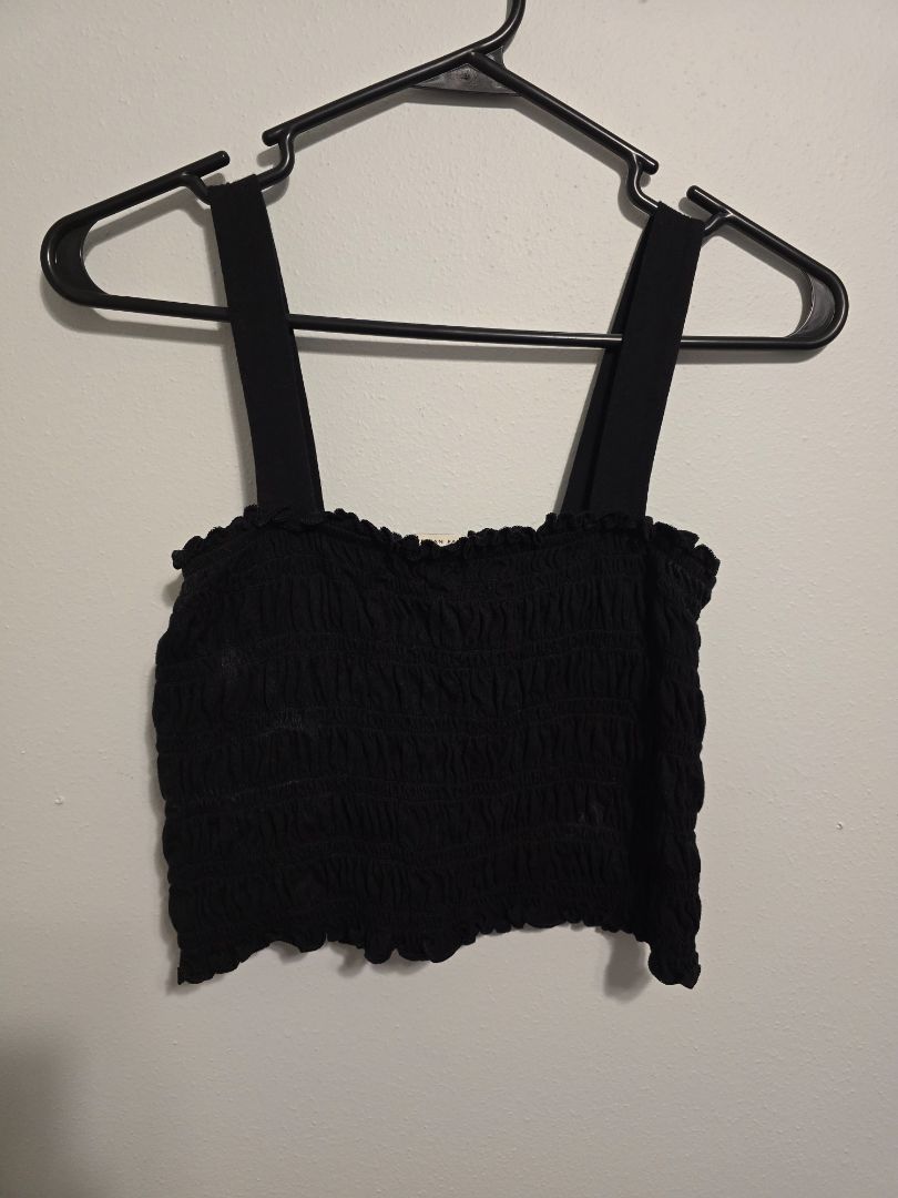 Black American Eagle Crop Tank, Small