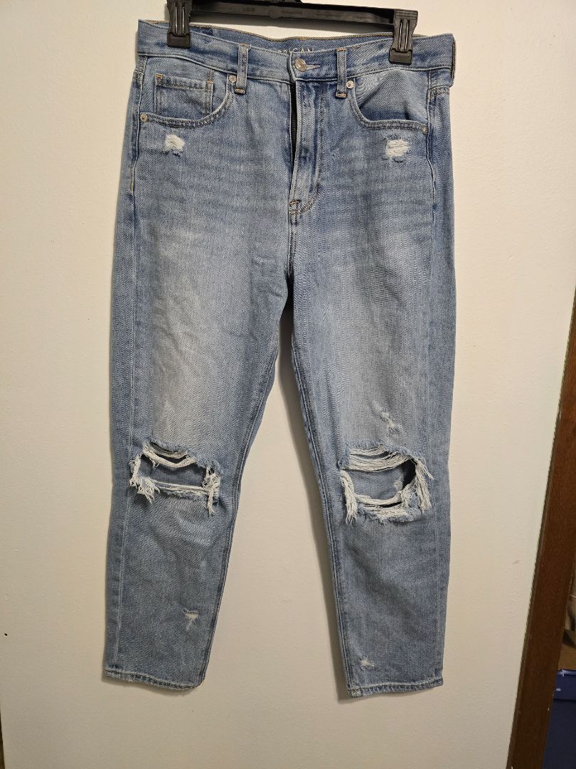 Blue American Eagle Jeans, 6 -Mom Short