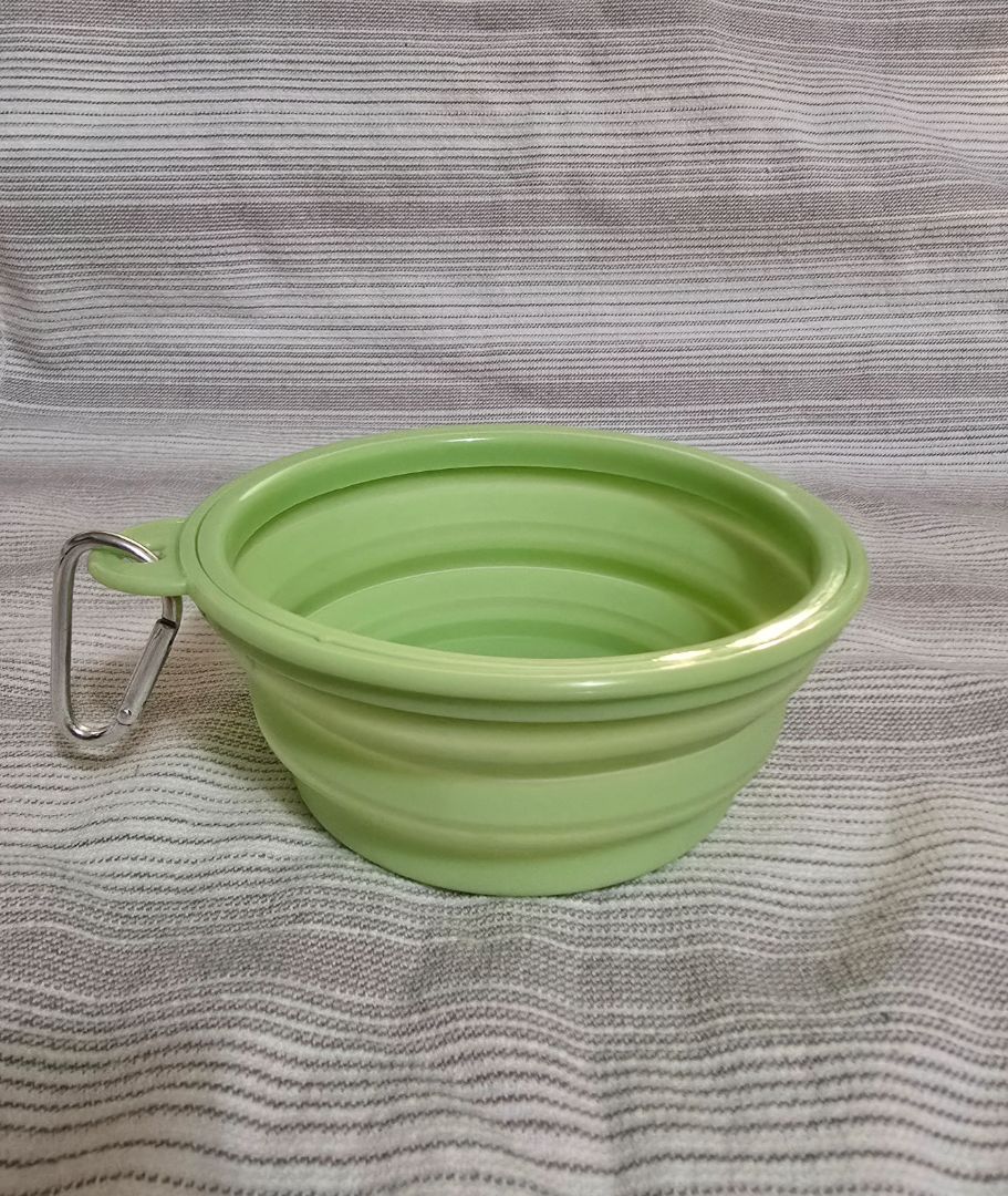 Green Collapsible Pet Bowl, 5"