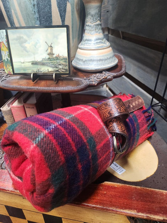 Vintage Blanket w/Leather Belt