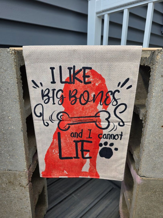 Big Bones  Garden Flags, 12" x 18"