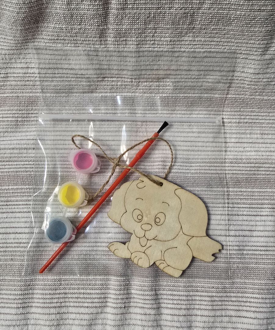 Pink/Yellow/Blue Dog Paint Kit