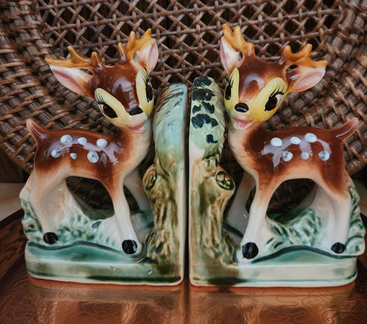 Vintage Fawn Deer Bookends