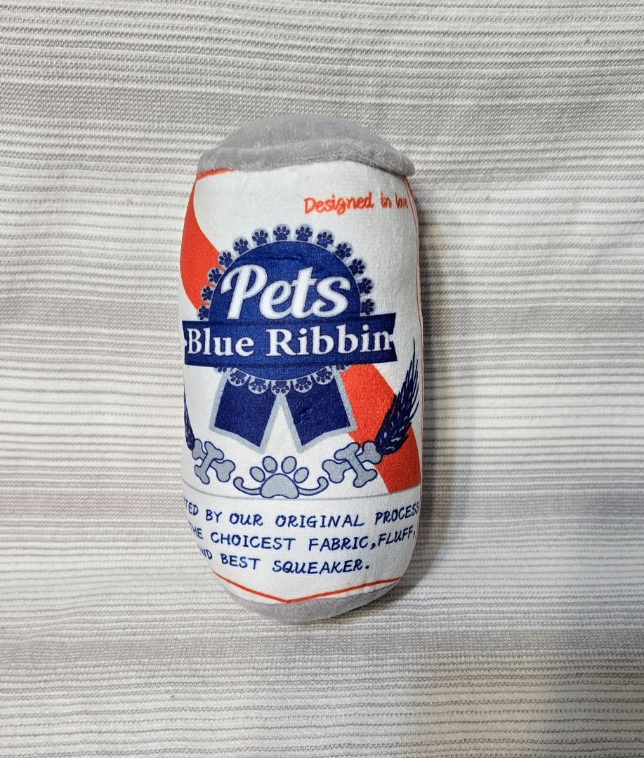 Pets Blue Ribbin Plush Squeak Toy