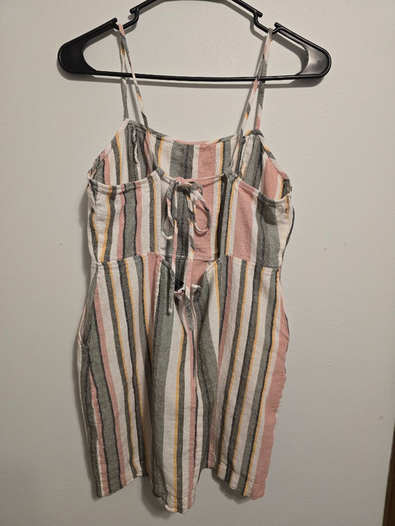 Green/Pink/White Forever 21 Striped Dress, Large