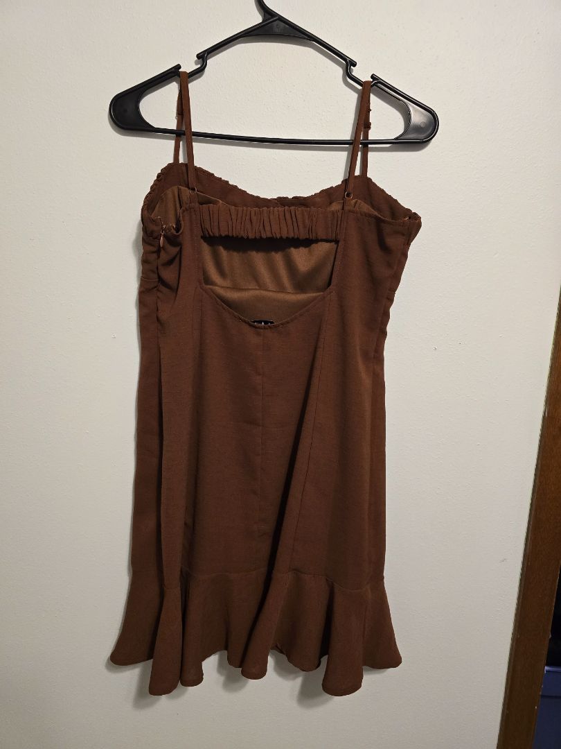 Brown HYFVE Spaghetti Strap Dress, Medium