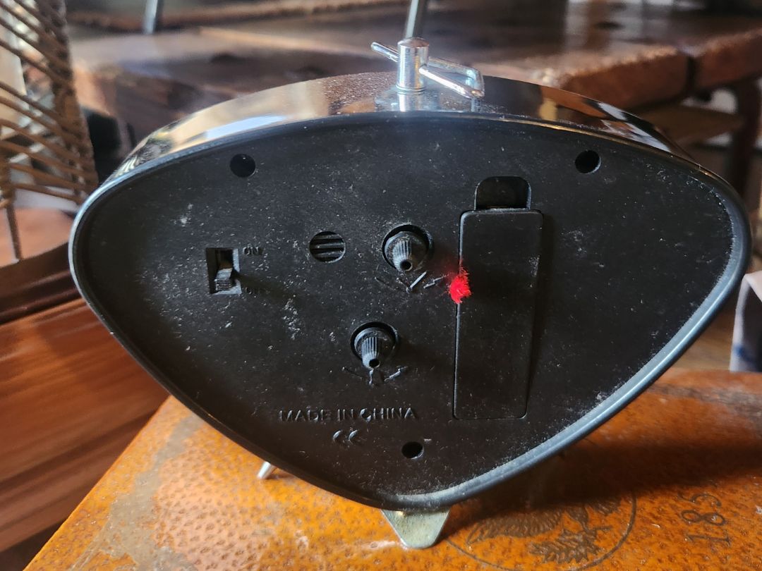MCM Vintage Look Silver Tone Clock