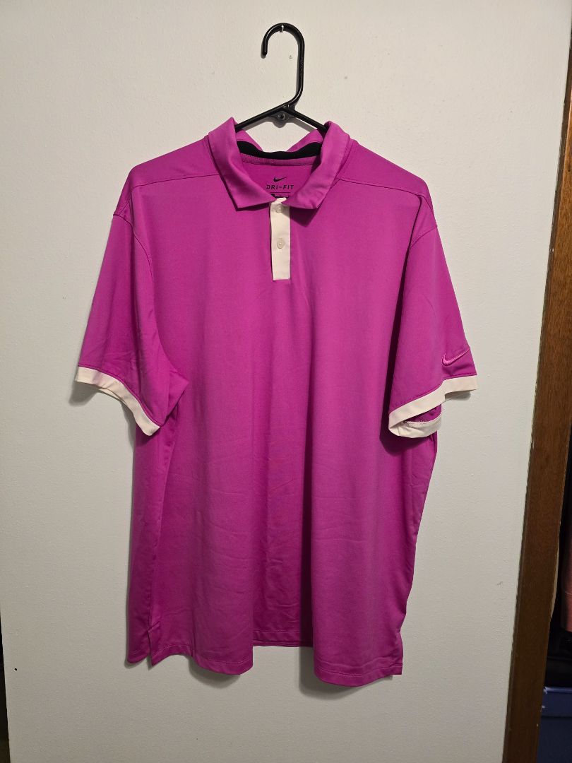 Pink NIKE Dri-Fit Mens Short Sleeve, XLarge