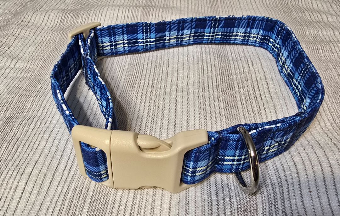 Blue Plaid Collar, Large