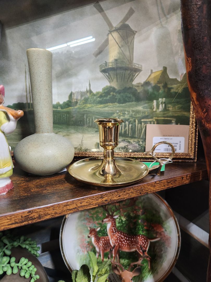 Solid Brass Candle Holder