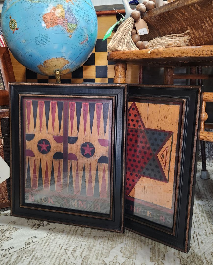 Framed Chinese Checkers Print