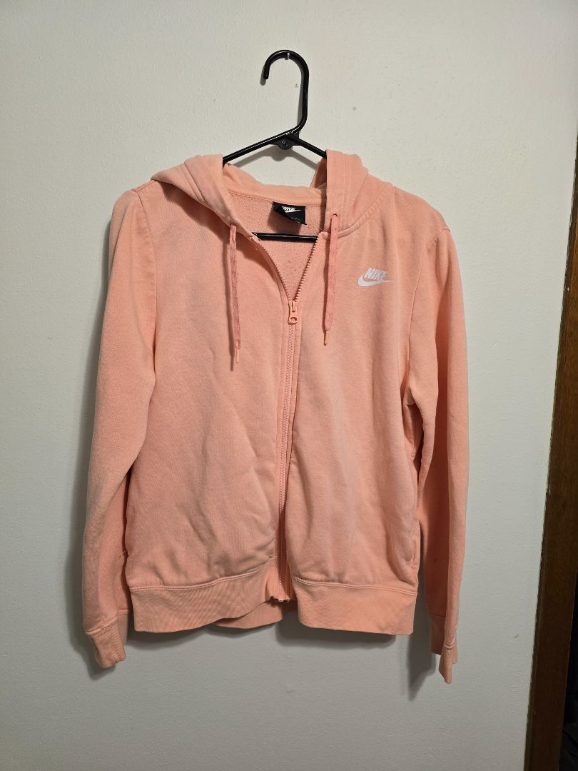 Peach NIKE Zipped Hoodie, Medium