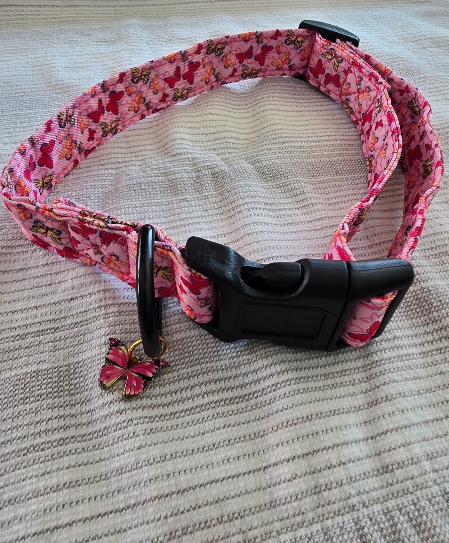 Pink Butterfly Collar, Large