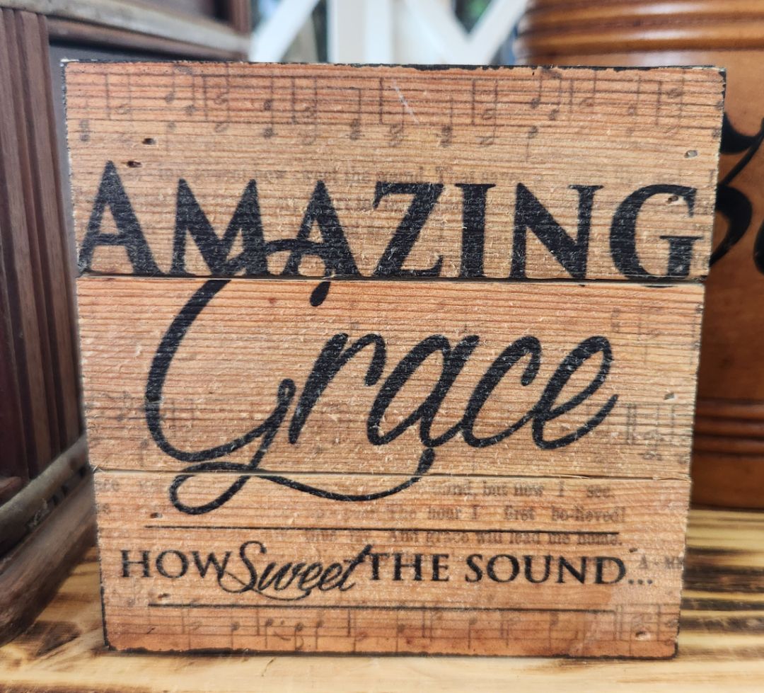 Amazing Grace Small Wood Decor
