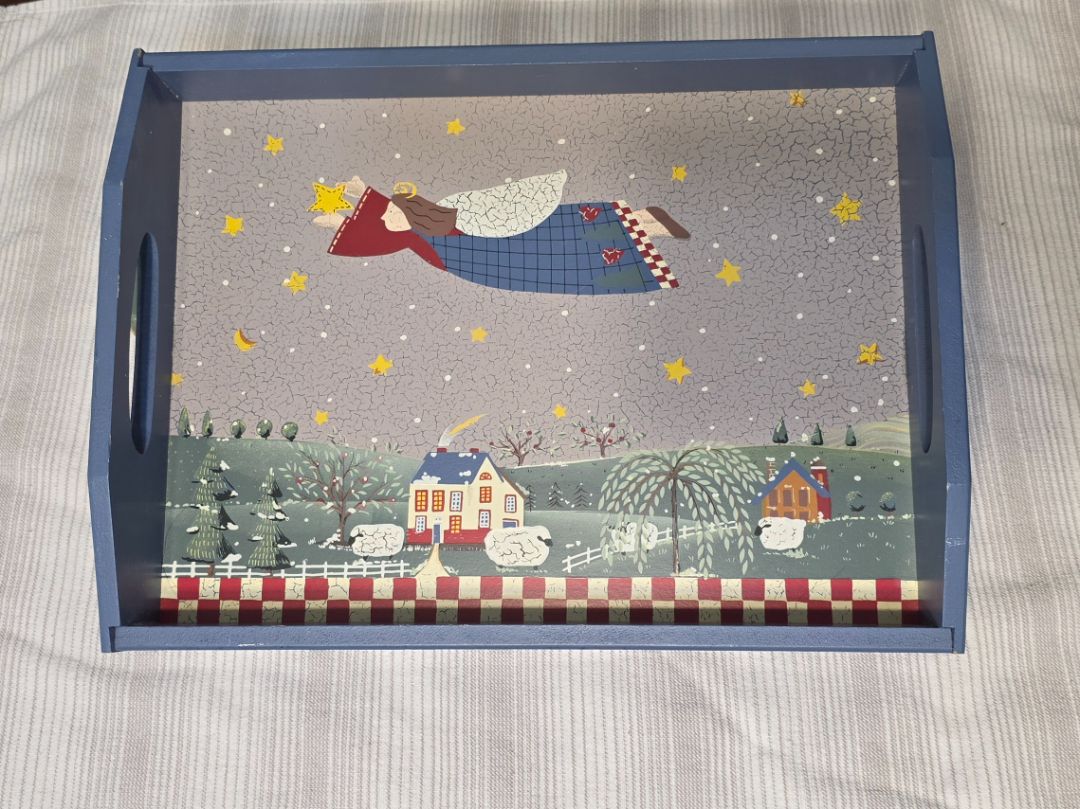 Blue Decor Tray, 9.5" x 13"
