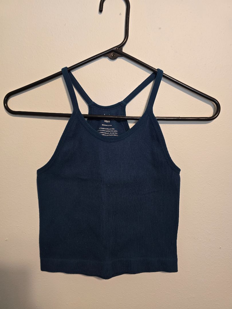 Blue Ododos Crop Tank, XSmall