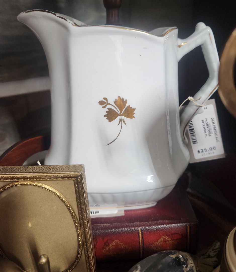 Vintage Ironstone Pitcher H. Burgess, Bursle