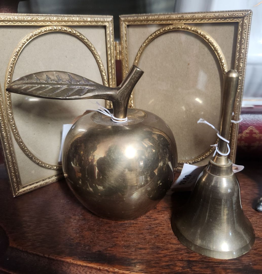 Vintage Brass Apple Bell